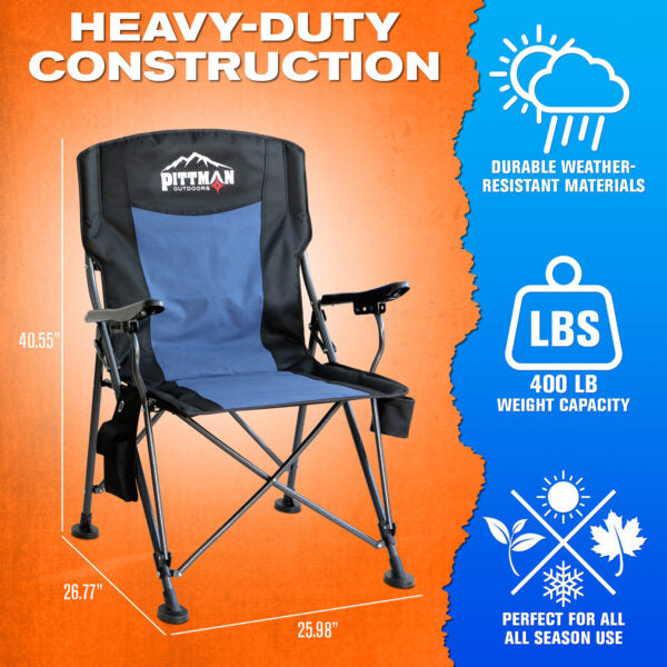 AIRBEDZ PITTMAN OUTDOORS PORTABLE HEATED CAMPING CHAIR PPI-HEAT_CHR