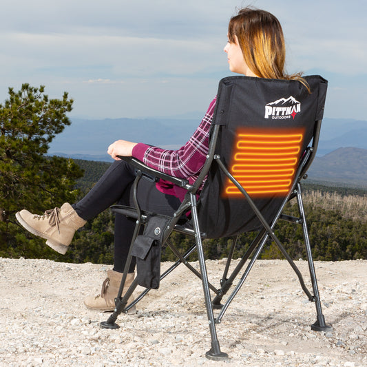 AIRBEDZ PITTMAN OUTDOORS PORTABLE HEATED CAMPING CHAIR PPI-HEAT_CHR