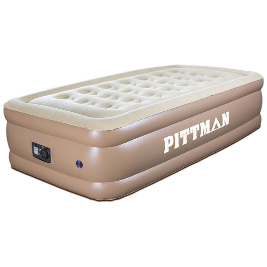 AIRBEDZ PITTMAN TWIN COMFORT NEVER LEAK DOUBLE HIGH AIR MAT W/BUILT-IN ELEC PUMP PPI-TWIN18