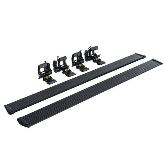 Smittybilt Command Series Dual-Motor Auto Steps Matte Black Capacity 600 lbs. Integrated Led Lights I PWD5002