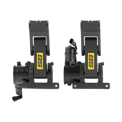 Smittybilt Command Series Dual-Motor Auto Steps Matte Black Capacity 600 lbs. Integrated Led Lights I PWD5002