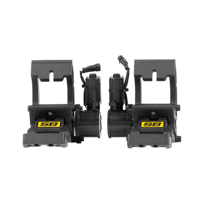 Smittybilt Command Series Dual-Motor Auto Steps Matte Black Capacity 600 lbs. Integrated Led Lights I PWD5002