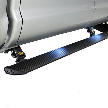 Smittybilt Command Series Dual-Motor Auto Steps Matte Black Capacity 600 lbs. Integrated Led Lights I PWD5002