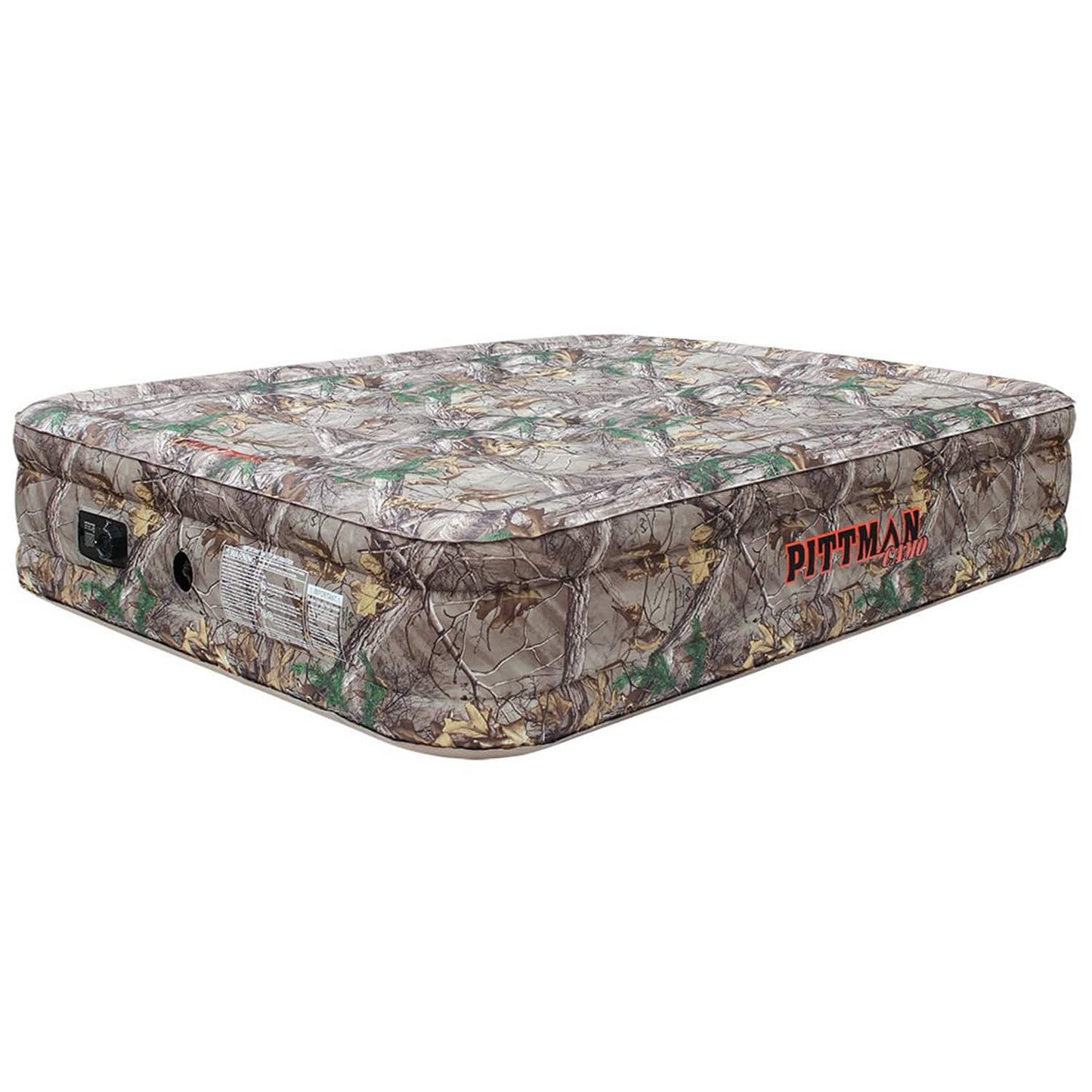 AIRBEDZ QN REALTREE CAMO FABRIC ULT 16IN W/BUILT-IN RECHARGE BTRY AIR PUMP, PREM FABRIC OUTDOOR CAMP AIR MAT PPI-CMO_CAMPX16