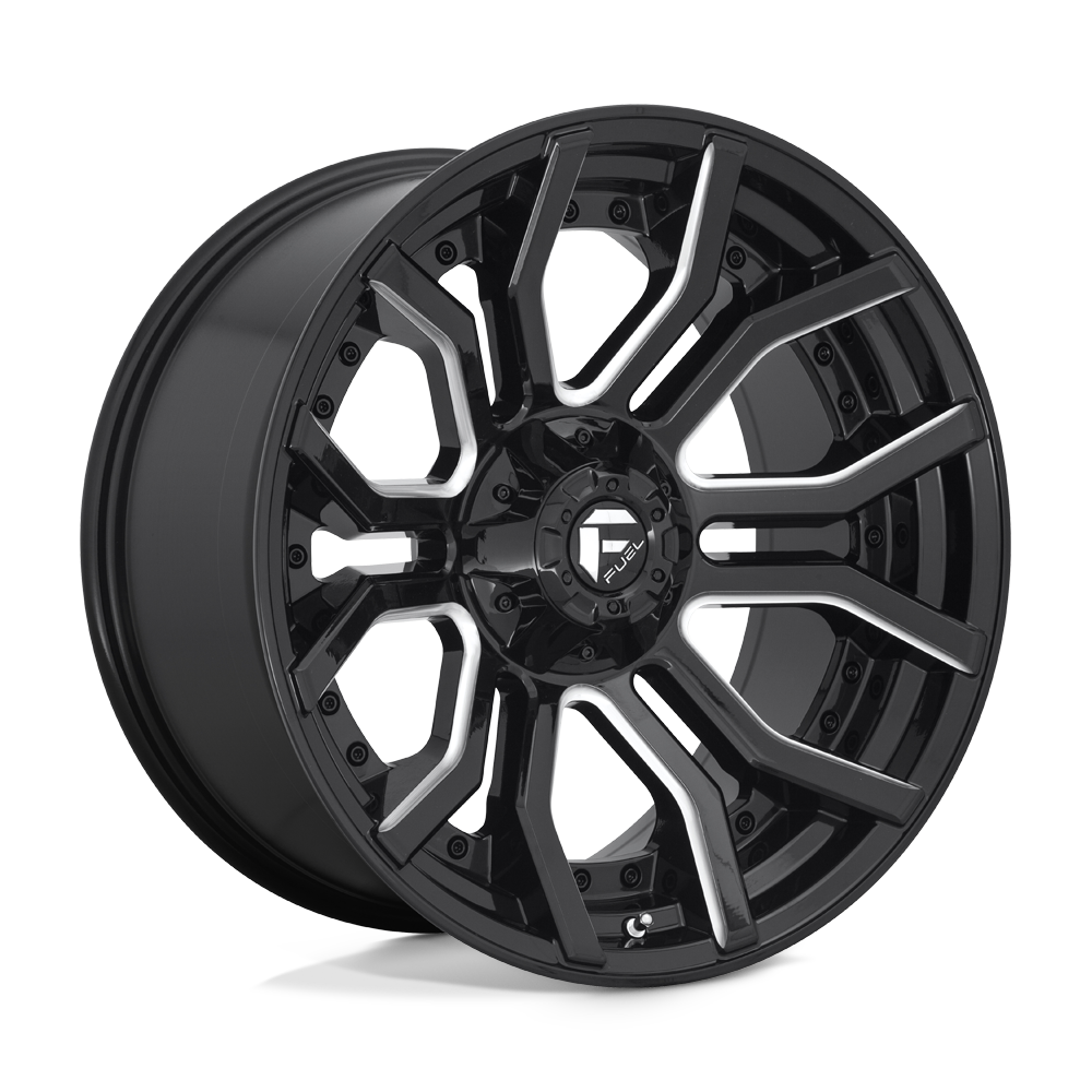 Fuel 1PC D711 RAGE GLOSS BLACK MILLED