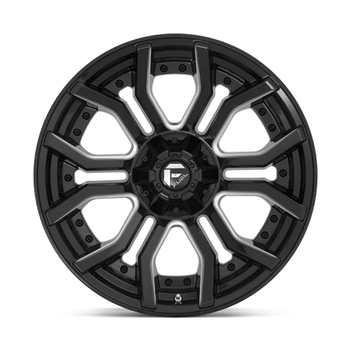 Fuel 1PC D711 RAGE GLOSS BLACK MILLED