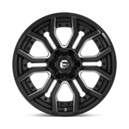 Fuel 1PC D711 RAGE GLOSS BLACK MILLED