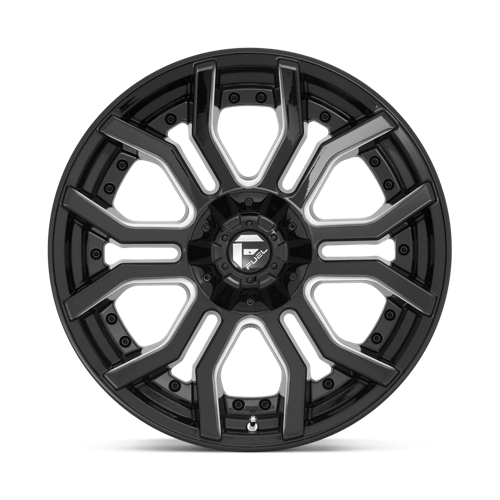 Fuel 1PC D711 RAGE GLOSS BLACK MILLED