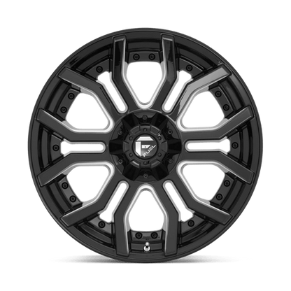 Fuel 1PC D711 RAGE GLOSS BLACK MILLED