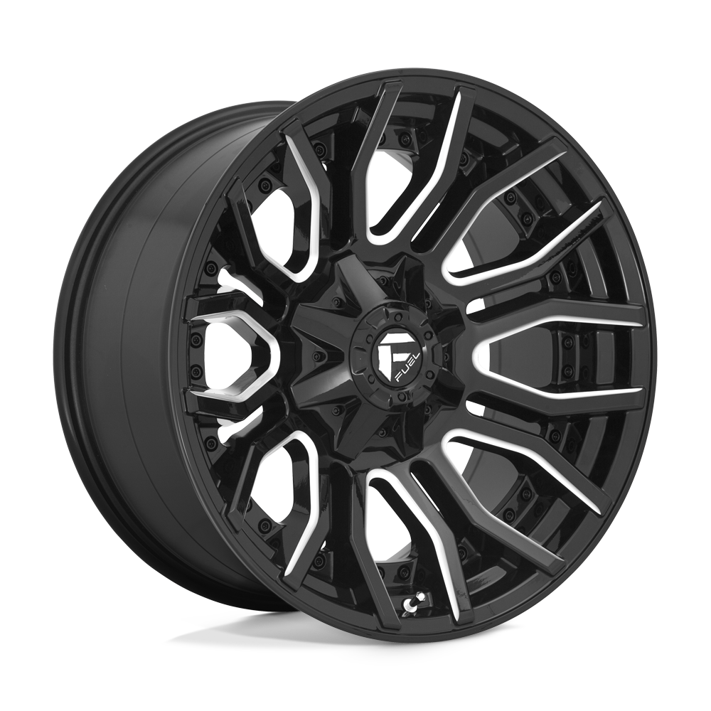 Fuel 1PC D711 RAGE GLOSS BLACK MILLED