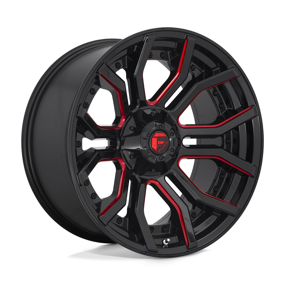 Fuel 1PC D712 RAGE GLOSS BLACK RED TINTED CLEAR