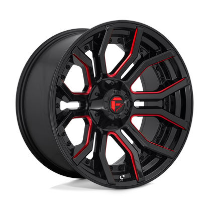 Fuel 1PC D712 RAGE GLOSS BLACK RED TINTED CLEAR