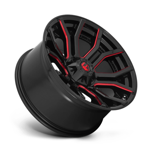 Fuel 1PC D712 RAGE GLOSS BLACK RED TINTED CLEAR