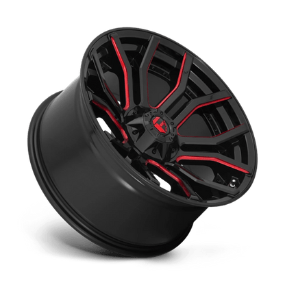 Fuel 1PC D712 RAGE GLOSS BLACK RED TINTED CLEAR
