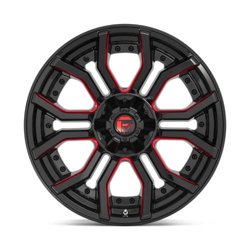 Fuel 1PC D712 RAGE GLOSS BLACK RED TINTED CLEAR