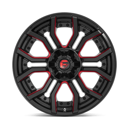 Fuel 1PC D712 RAGE GLOSS BLACK RED TINTED CLEAR