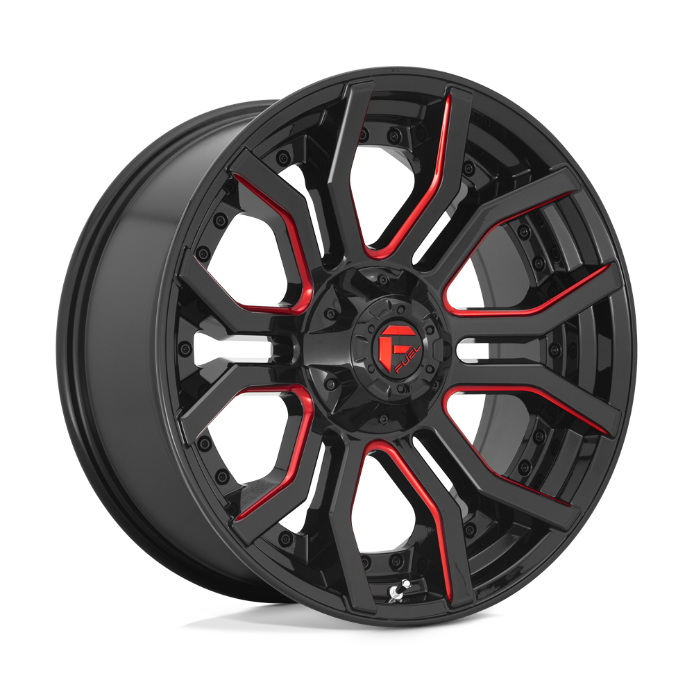 Fuel 1PC D712 RAGE GLOSS BLACK RED TINTED CLEAR