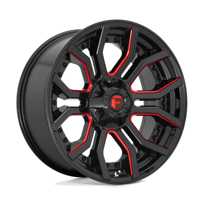 Fuel 1PC D712 RAGE GLOSS BLACK RED TINTED CLEAR