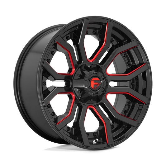 Fuel 1PC D712 RAGE GLOSS BLACK RED TINTED CLEAR