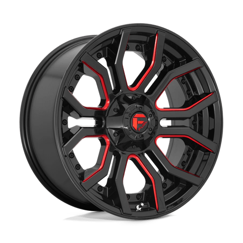 Fuel 1PC D712 RAGE GLOSS BLACK RED TINTED CLEAR