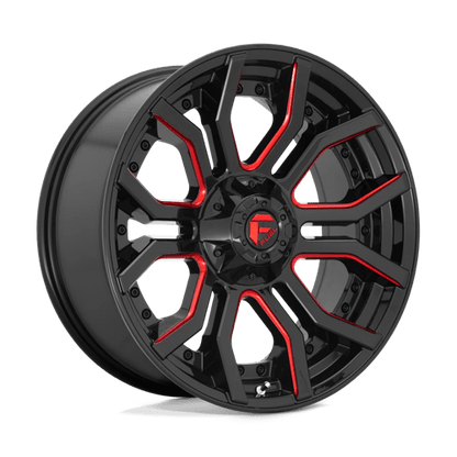 Fuel 1PC D712 RAGE GLOSS BLACK RED TINTED CLEAR