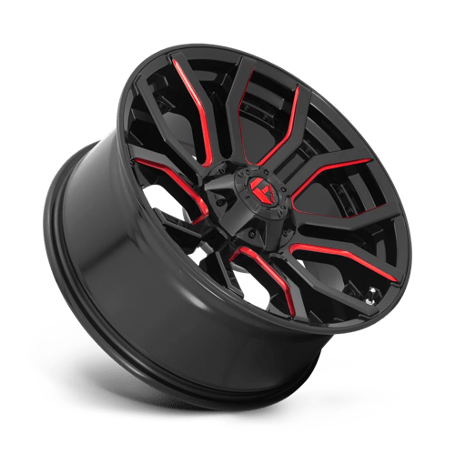 Fuel 1PC D712 RAGE GLOSS BLACK RED TINTED CLEAR
