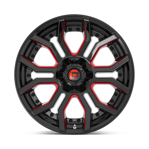 Fuel 1PC D712 RAGE GLOSS BLACK RED TINTED CLEAR