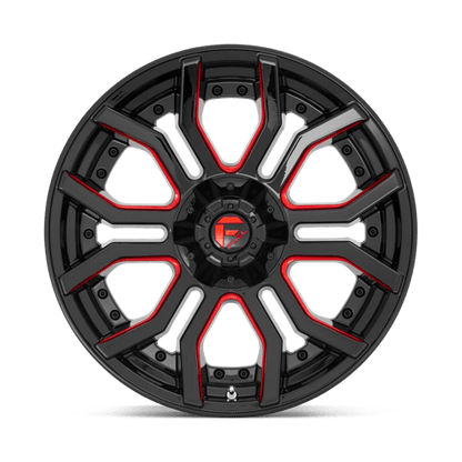 Fuel 1PC D712 RAGE GLOSS BLACK RED TINTED CLEAR