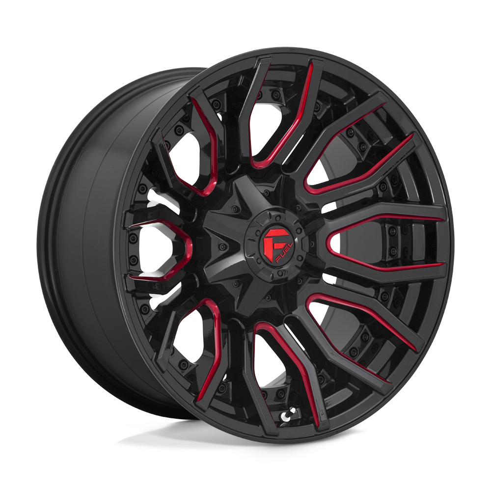 Fuel 1PC D712 RAGE GLOSS BLACK RED TINTED CLEAR