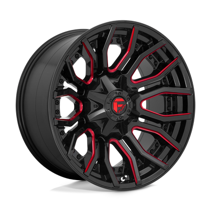 Fuel 1PC D712 RAGE GLOSS BLACK RED TINTED CLEAR