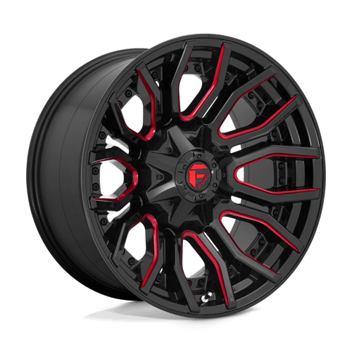 Fuel 1PC D712 RAGE GLOSS BLACK RED TINTED CLEAR