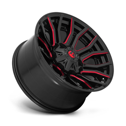 Fuel 1PC D712 RAGE GLOSS BLACK RED TINTED CLEAR