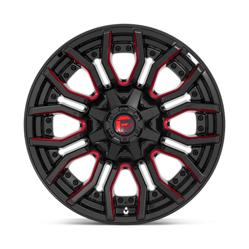 Fuel 1PC D712 RAGE GLOSS BLACK RED TINTED CLEAR