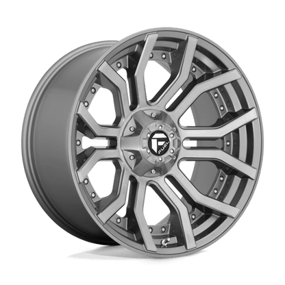 Fuel 1PC D713 RAGE PLATINUM BRUSHED GUN METAL TINTED CLEAR