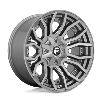 Fuel 1PC D713 RAGE PLATINUM BRUSHED GUN METAL TINTED CLEAR