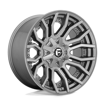 Fuel 1PC D713 RAGE PLATINUM BRUSHED GUN METAL TINTED CLEAR