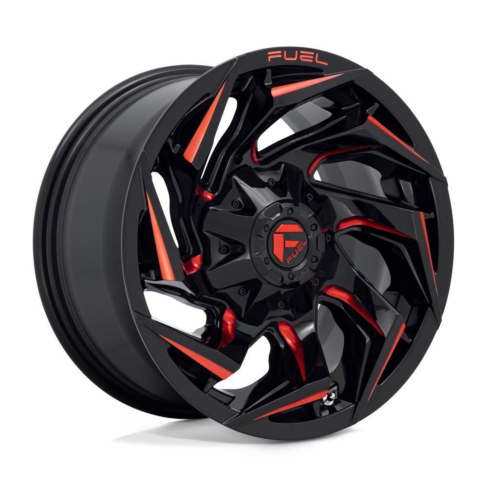 Fuel 1PC D755 REACTION GLOSS BLACK MILLED WITH RED TINT