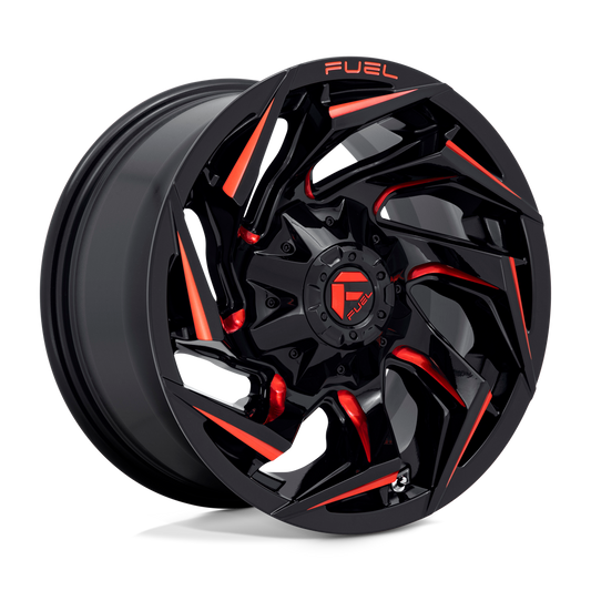 Fuel 1PC D755 REACTION GLOSS BLACK MILLED WITH RED TINT