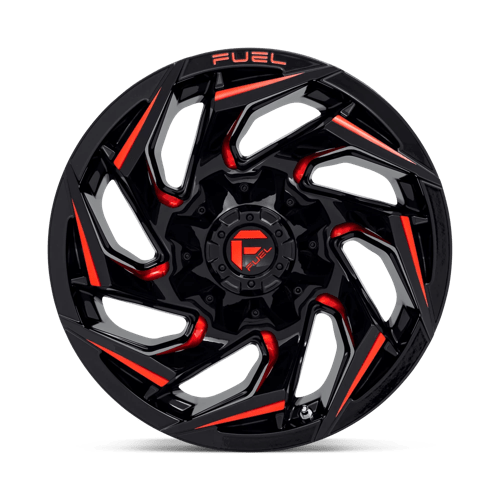 Fuel 1PC D755 REACTION GLOSS BLACK MILLED WITH RED TINT