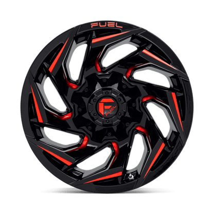 Fuel 1PC D755 REACTION GLOSS BLACK MILLED WITH RED TINT