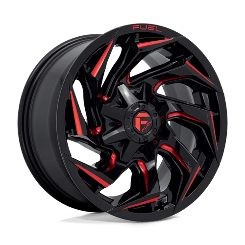 Fuel 1PC D755 REACTION GLOSS BLACK MILLED WITH RED TINT