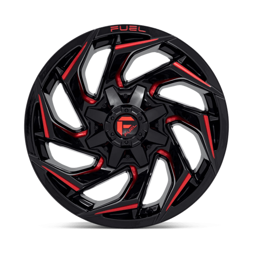 Fuel 1PC D755 REACTION GLOSS BLACK MILLED WITH RED TINT