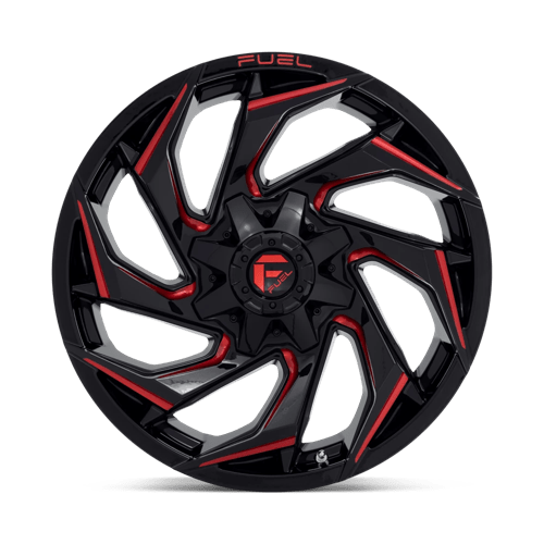 Fuel 1PC D755 REACTION GLOSS BLACK MILLED WITH RED TINT