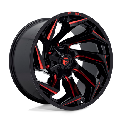 Fuel 1PC D755 REACTION GLOSS BLACK MILLED WITH RED TINT