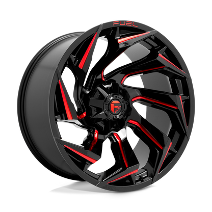 Fuel 1PC D755 REACTION GLOSS BLACK MILLED WITH RED TINT