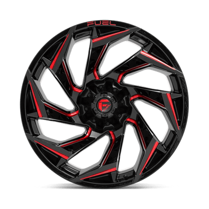 Fuel 1PC D755 REACTION GLOSS BLACK MILLED WITH RED TINT