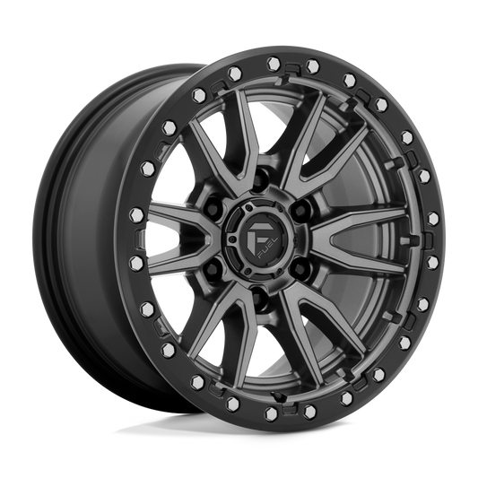 Fuel 1PC D680 REBEL MATTE GUN METAL BLACK BEAD RING