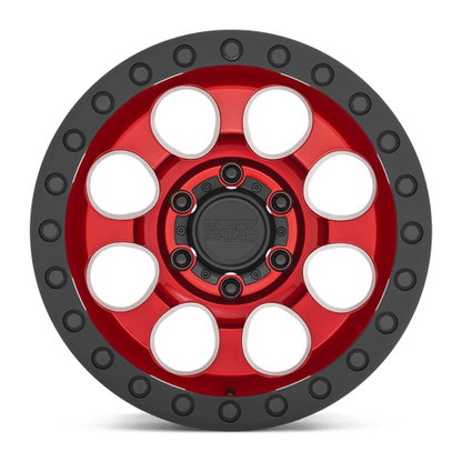 Black Rhino Hard Alloys RIOT CANDY RED W/ BLACK RING & BOLTS