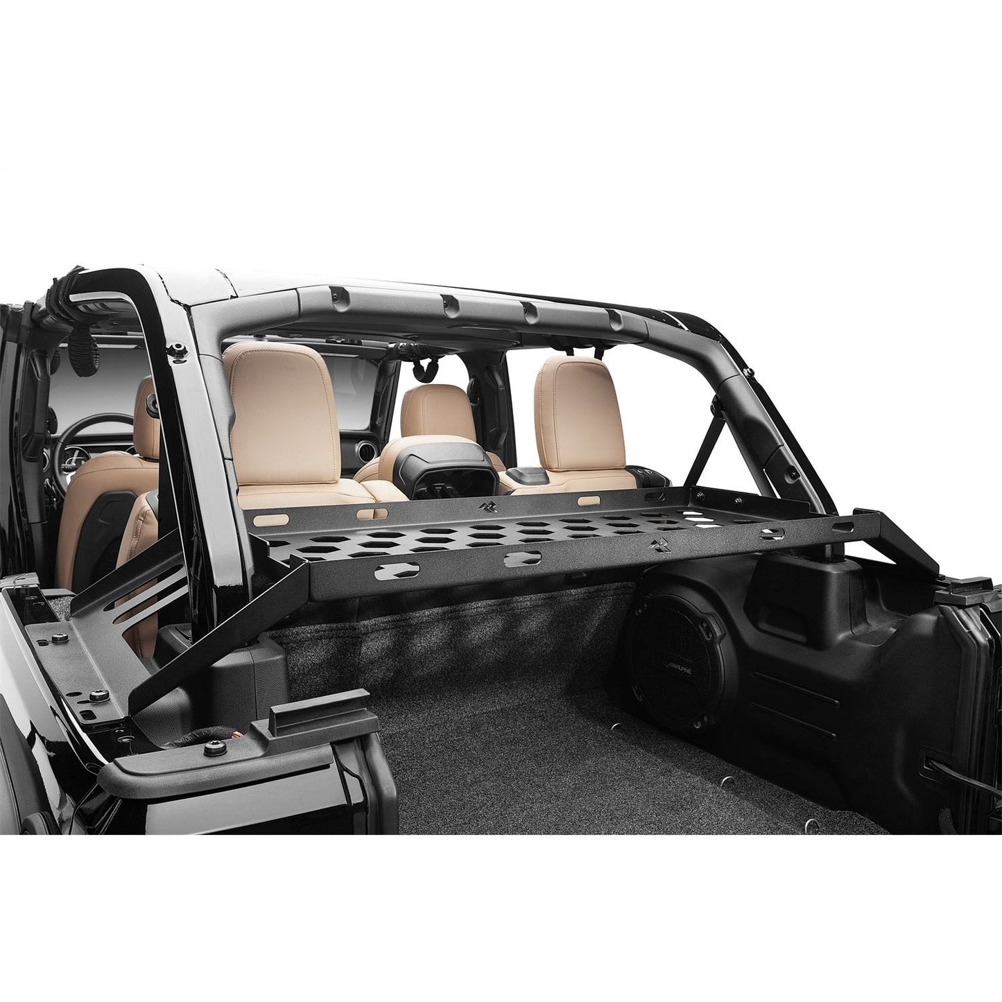 RUGGED RIDGE | 13551.41 | 07-C Jeep Wrangler Jk/Jl 4 Dr Interior Storage Rack Black