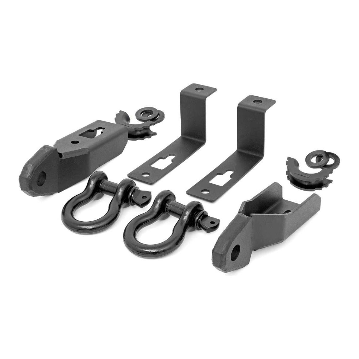 Rough Country W/ Standard D-Ring & Rubber Isolators Tow Hook Brackets I RS152